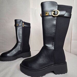 NWT Marc Fisher Kids Black Heidi Strap Boots